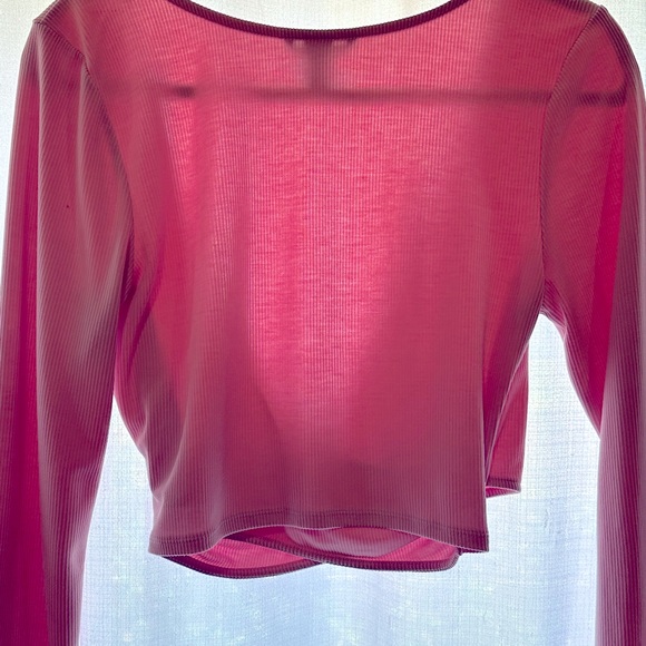 Victoria Secret long sleeve crop wrap top - Size Large - Picture 3 of 4